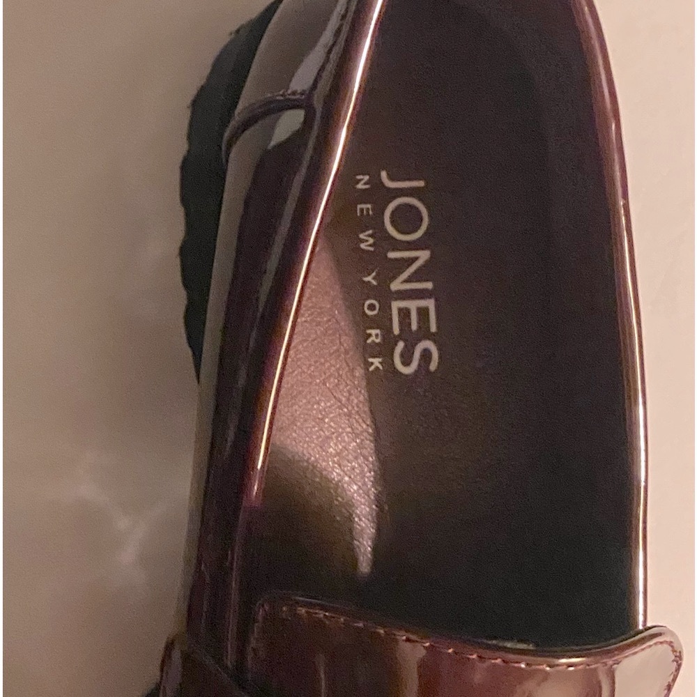 Jones New York Penny Loafer, Prizey, Faux Patent Leather,Wine, Sz 6.5, preppy - Picture 9 of 13